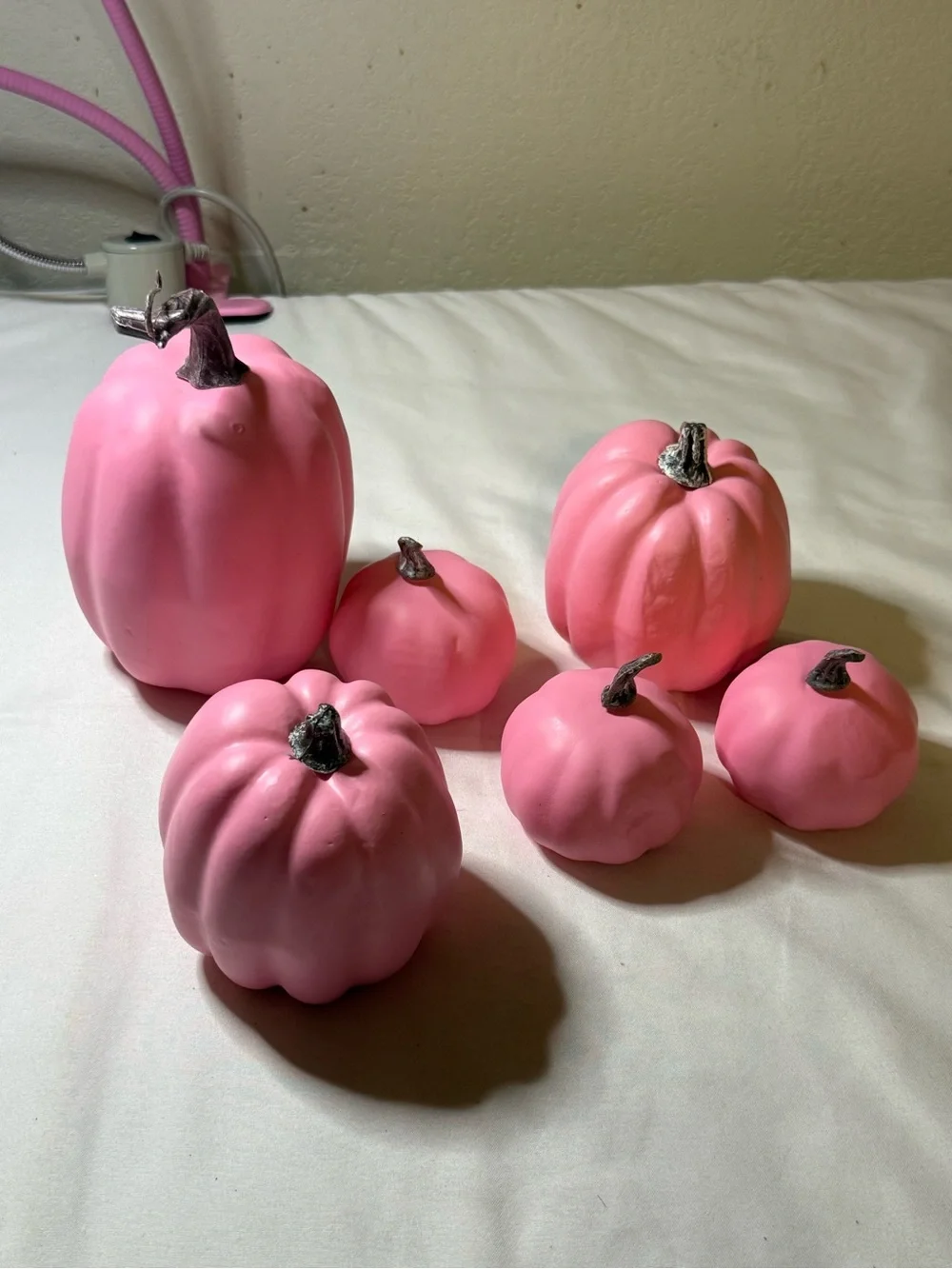 Pink Decorative Faux Pumpkin Set by